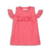 Tričko dievčenské s holými ramenami, Minoti, GLASTO 7, růžová