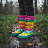 lány gumicsizma - szivárványos mintás, Pidilidi, PL0051-01, lány