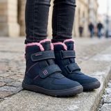 Bocanci de iarnă barefoot pentru fete PRO-tex Protetika LORA NAVY