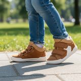 Chlapčenské barefoot vyššie tenisky SUPERFREE Brown/White Superfit 1-000543-3010