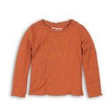 Tricou pentru fete cu mânecă lungă, Minoti, TOASTED 1, portocaliu