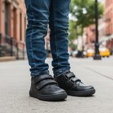 Pantofi barefoot pentru băieți Protetika DERIL BLACK