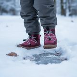 Dievčenská celoročná barefoot obuv TEX TRACK Bordeaux, Froddo, G3110257-7, červená