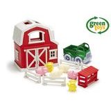 Fermă cu casă, mașină de jucărie și animale, Green Toys, W009287 