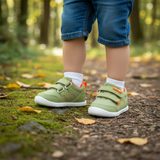 Tenisi barefoot din pânză pentru băieți LONA BASICA VERDE Biomecanisc 262190-B442