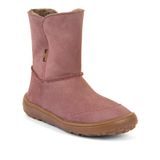 Dievčenské zimné barefoot topánky TEX SUEDE Dark Pink G3160250