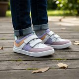 Dievčenské barefoot textilné tenisky LOOP WHITE/LILA Froddo G3130282-8