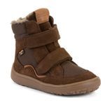 Bocanci barefoot de iarnă pentru băieți TEX WINTER Dark Brown Froddo G3160247-17