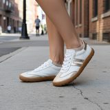 Barefoot tenisky F-MOTION LACES WHITE/GOLD Froddo G3130287-2