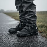 pantofi barefoot pentru copii, pentru tot anul, cu membrană BUGGA OSCAR Black B00191-10