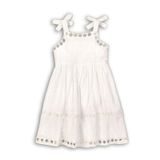Šaty dievčenské bavlnené, Minoti, Hydrangea 1, bílá