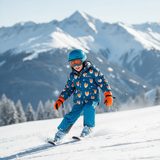 jachetă de iarnă pentru băieți cu blană, Pidilidi, PD1143-04, albastru