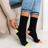 Dámské vysoké ponožky bambusové - 3pack Pidilidi PD0153-01 černá