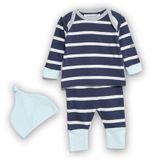 Dojčenský set bavlnený, tričko, nohavice a čiapočka, Minoti, IGLOO 5, modrá 