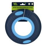Modrý létající disk pro psy o průměru 25 cm z pružného materiálu