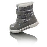 Detské zimné topánky s kožušinou POLARFOX, 2 suché zipsy, BUGGA, B00172-10, čierna 