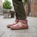 Dievčenské celoročné členkové barefoot topánky TEX GO PINK/GOLD Froddo G3110265-6