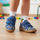 Tenisi barefoot din pânză pentru băieți CANVAS BLUE ELECTRIC Froddo G1700440-5