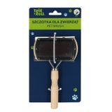 Dřevěný oboustranný kartáč na srst pro psy a kočky o délce 22 cm