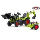 Traktor šlapací Claas Arion 430 s nakladačem, rypadlem a vlečkou, Falk, W012721 