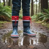 dětské holínky gumové - potisk žralok, Pidilidi, PL0044-04, modrá