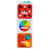 Tři barevné senzorické dlaždice Fat Brain PlayTab Tile Set 2