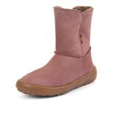Dievčenské zimné barefoot topánky TEX SUEDE Dark Pink G3160250