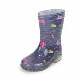 PVC csizma lányoknak - macskamintás, Pidilidi, PL0041-04, kék