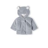 Kabátek kojenecký chlupatý s podšívkou, Minoti, babyprem 27, šedá 