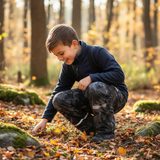 Pantaloni sport de exterior pentru băieți cu căptușeală din fleece, Pidilidi, PD1075-23, camo