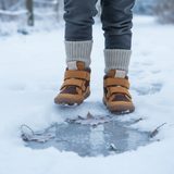 Froddo gyerek téli barefoot cipő TEX WOOL Cognac Froddo G3110266-4W