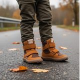 Detské zimné barefoot topánky TEX WINTER Cognac Froddo G3160247-4