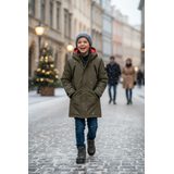 Fiú kabát Parka, Minoti, Gym 2, khaki, Gym 2, khaki