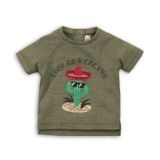 Tricou pentru băieți, cu mânecă scurtă, Minoti, CACTUS 1, kaki