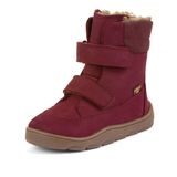 Cizme barefoot de iarnă pentru fete ZERU TEX WINTER Bordeaux Froddo G3160240-8