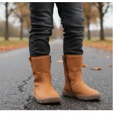 Cizme barefoot de iarnă pentru fete ZERU TEX BOOT Cognac G3160257