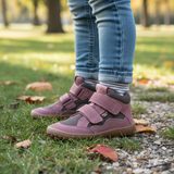 Pantofi barefoot pentru fete TEX AUTUMN Gray/Pink Froddo G3110266-17