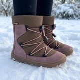Ghete barefoot de iarnă pentru fete TEX TRACK WOOL Dark Pink Froddo G3160251-15