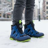 Cizme all-season pentru băieți JUPITER Blau/Green Gore-Tex BOA, Superfit,1-000076-8010