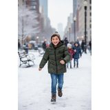 Fiú nejlon puffa kabát, Minoti, 11COAT 16, khaki színű