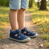 chlapecké sandály Barefoot KENDY DENIM, Protetika, tmavě modrá