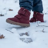 Detské zimné barefoot topánky ZERU TEX FURRY Bordeaux Froddo G2110151-4