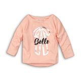 Tricou pentru fetițe, cu mânecă lungă, Minoti, GDIP 1, roz