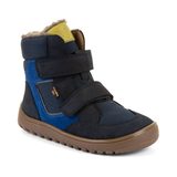 Bocanci barefoot de iarnă pentru băieți UP HILL WOOL Dark Blue Froddo G3160262