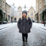 Geacă fetițe cu puf exterior, Minoti, ROSEWOOD 7, gri