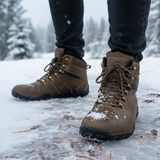 zimní barefootové boty s membránou BUGGA DYLAN Brown B00196-18