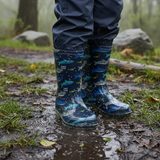 Fiú PVC csizma - cápa mintás, Pidilidi, PL0036-04, kék