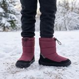 Bocanci barefoot de iarnă pentru fete UP SNOW TEX Bordeaux Froddo G3160263-5