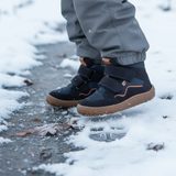 Ghete barefoot de iarnă pentru băieți TEX WOOL Dark Blue Froddo G3110266-W