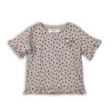 Tricou pentru fetițe, cu mânecă scurtă, Minoti, LIFE 8, gri